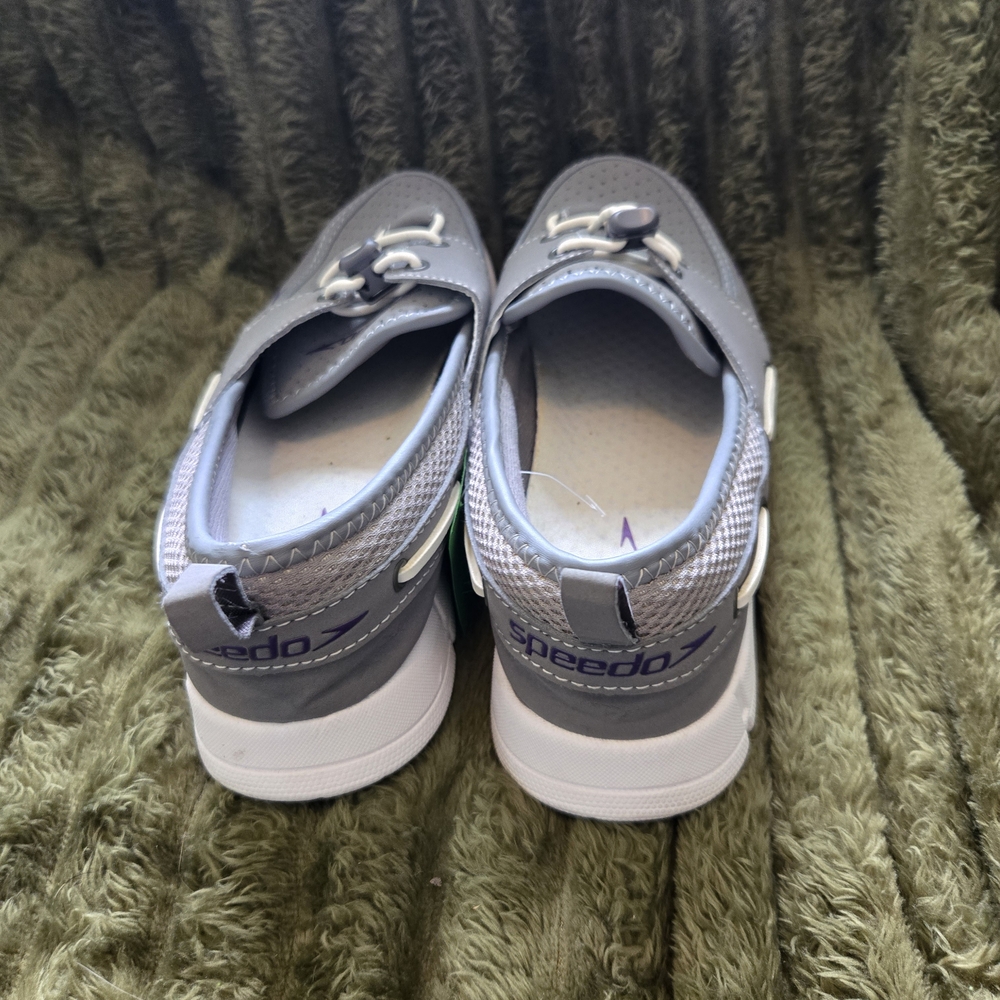 Speedo Gray Perforated Athletic Shoes - Picture 3 of 5